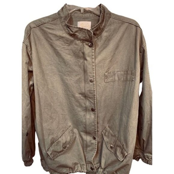 Women' Pellobello Cotton Utility Jacket In Army Khaki / Sage Color Size SP - Picture 5 of 8